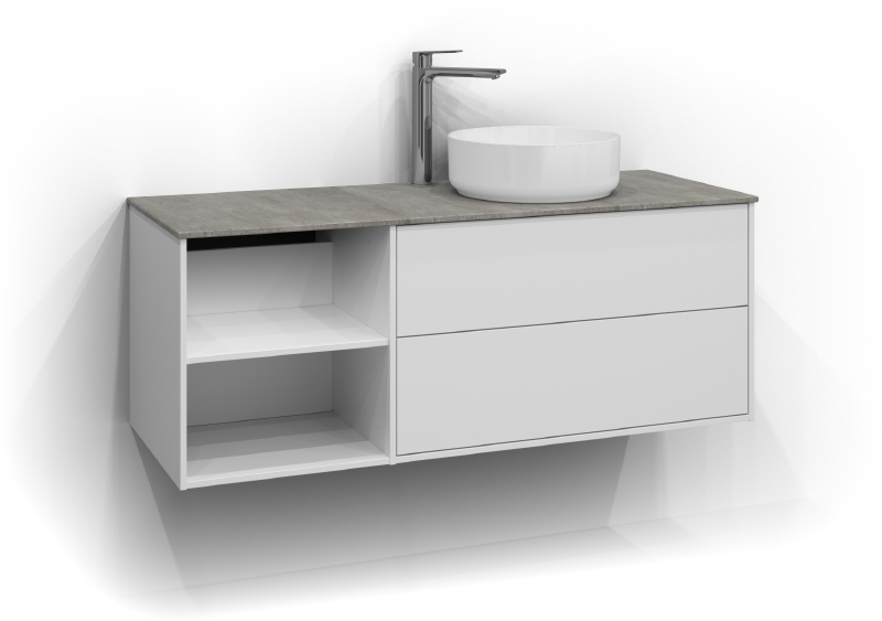 Epos underskab 120x45 med ovenpåliggende håndvask