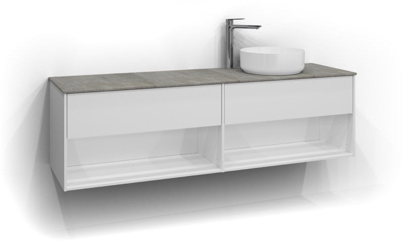 Epos underskab 160x45 med ovenpåliggende håndvask