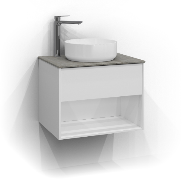 Epos underskab 60x45 med ovenpåliggende håndvask