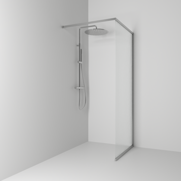 Langfoss Bruseafskærmning Fast 200 med riflet glas